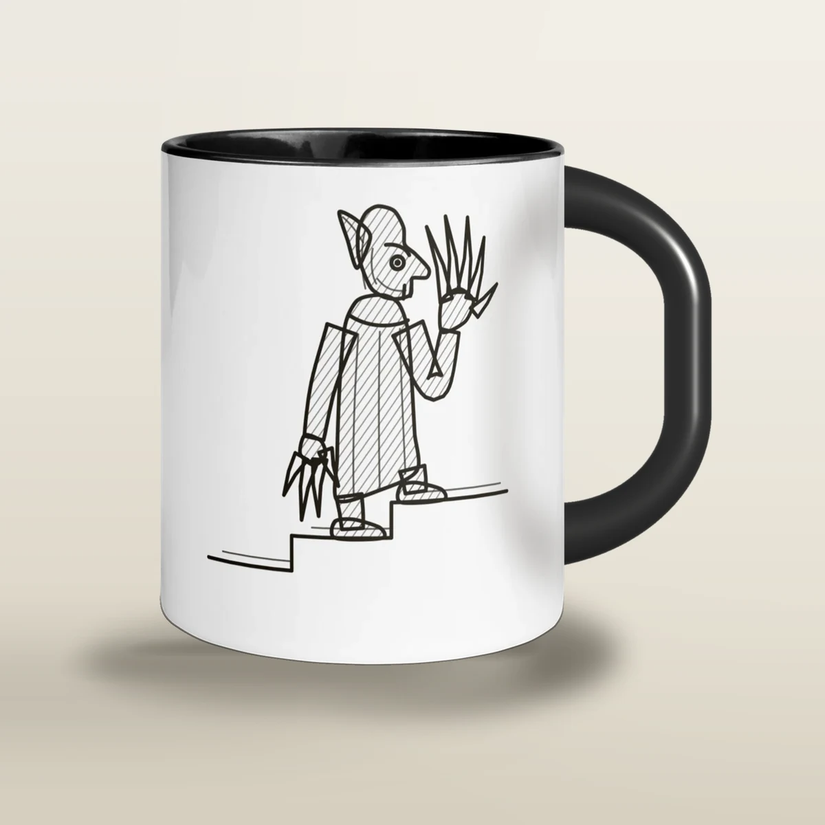 Orlok, taza de cerámica en color negro