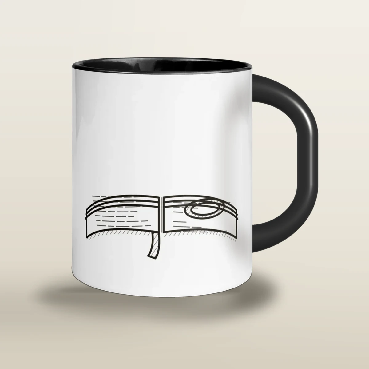 Reader, I married him, taza de cerámica en color negro