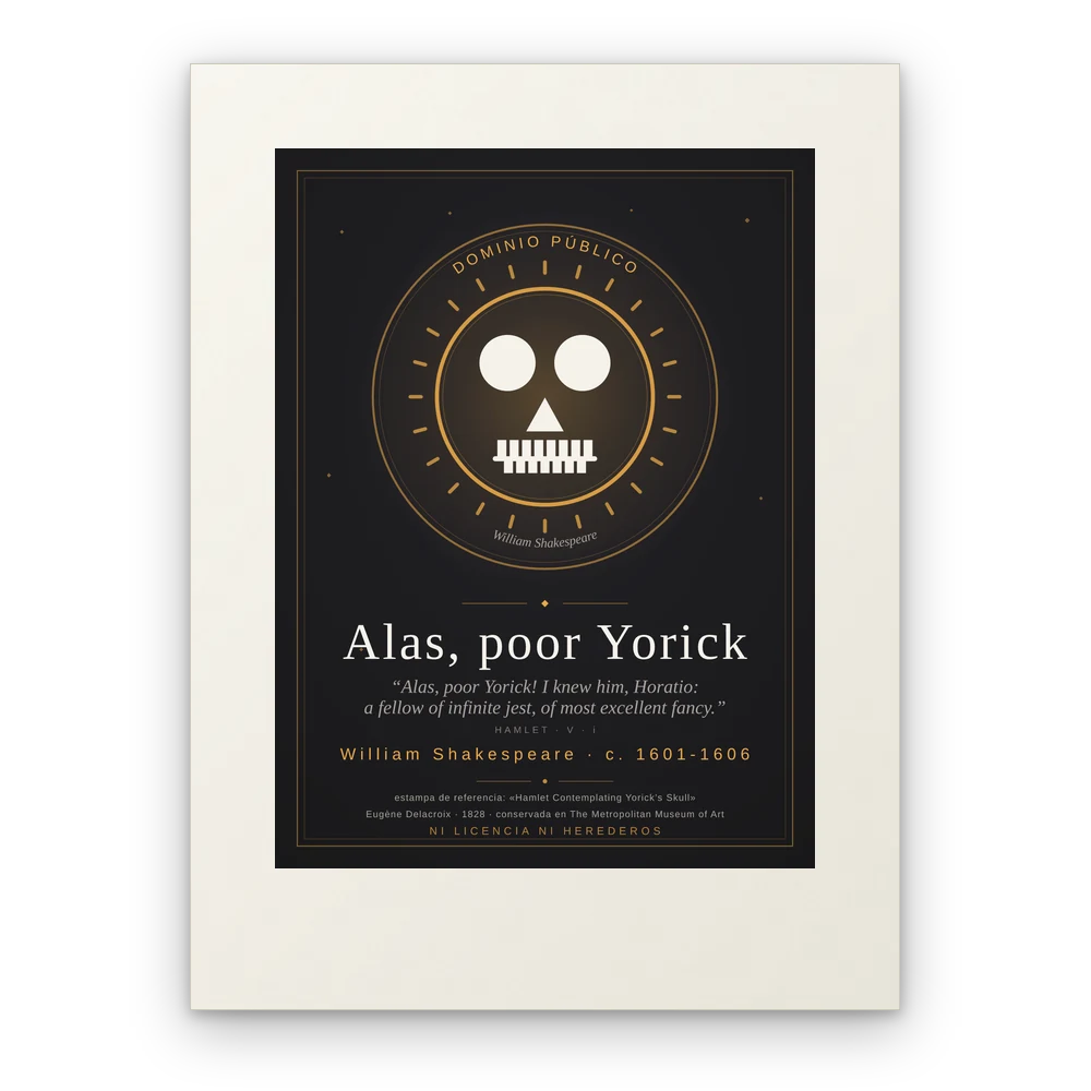 Alas, poor Yorick, lámina en papel mate