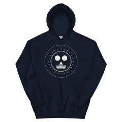 Alas, poor Yorick, sudadera con capucha en color marino