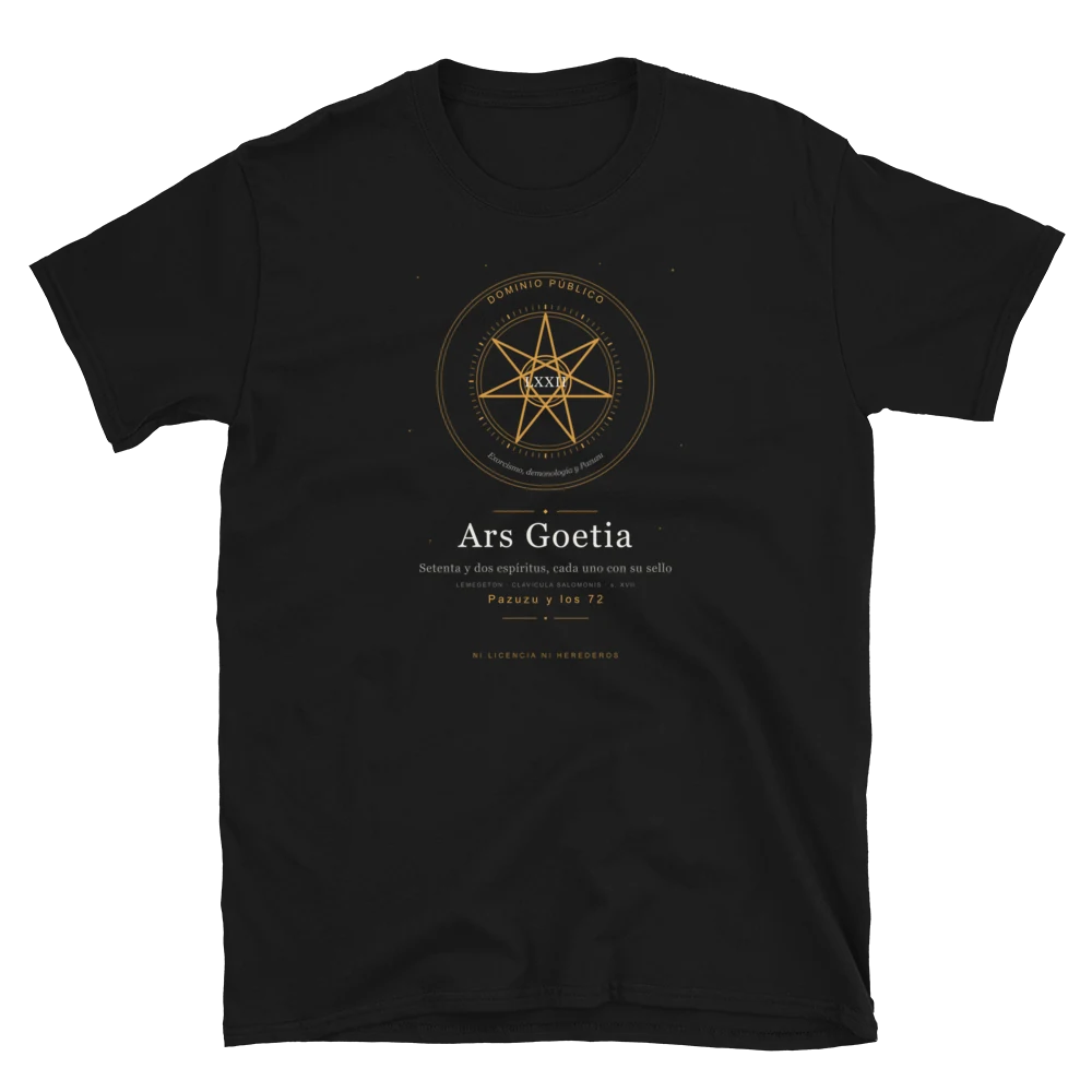 Ars Goetia, camiseta de algodón en color negro
