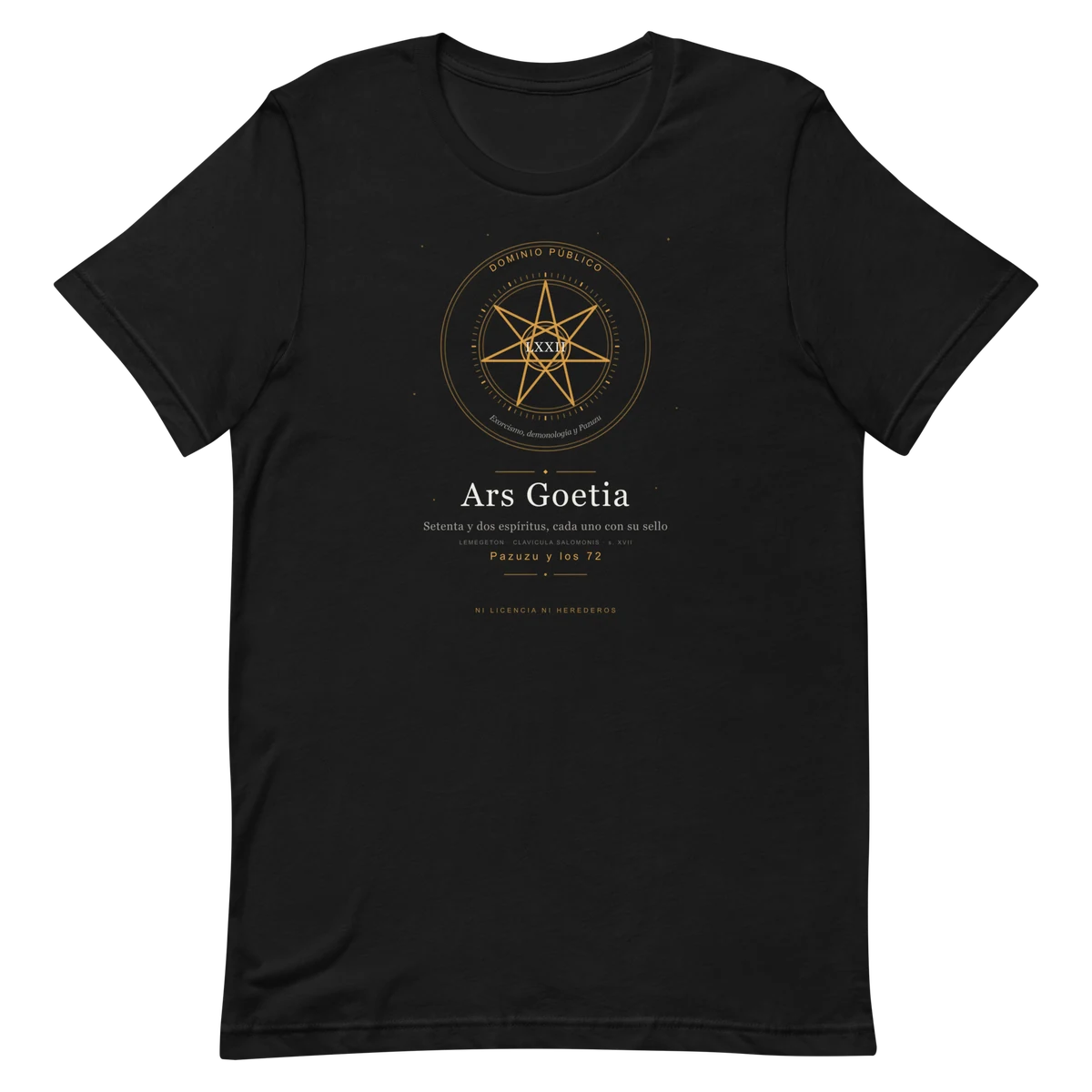 Ars Goetia, camiseta premium de algodón en color negro