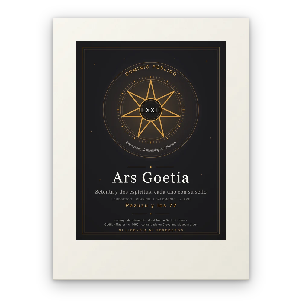 Ars Goetia, lámina en papel mate