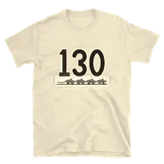 Ciento treinta, camiseta de algodón en color arena