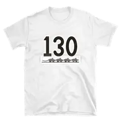 Ciento treinta, camiseta de algodón en color blanco