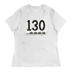 Ciento treinta, camiseta de mujer en color blanco