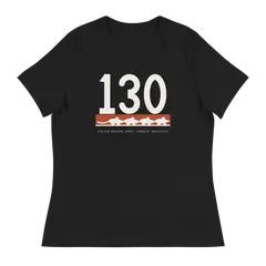 Ciento treinta, camiseta de mujer en color negro