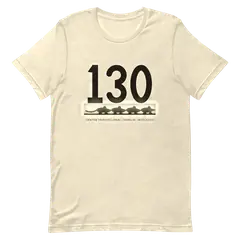 Ciento treinta, camiseta premium de algodón en color arena