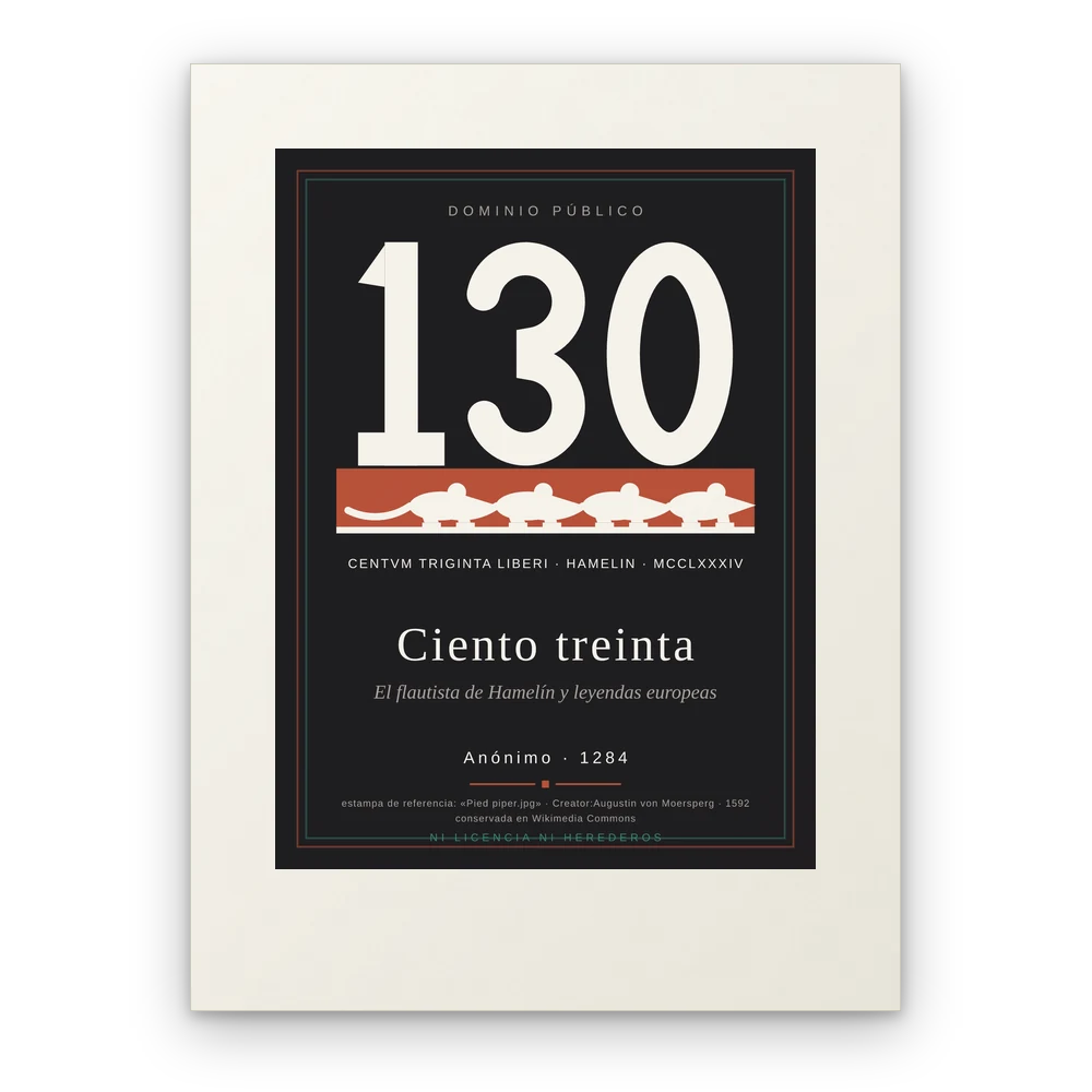 Ciento treinta, lámina en papel mate
