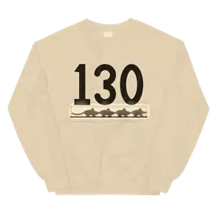 Ciento treinta, sudadera de cuello redondo en color arena