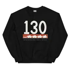 Ciento treinta, sudadera de cuello redondo en color negro
