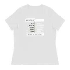 Dos ciudades, camiseta de mujer en color blanco