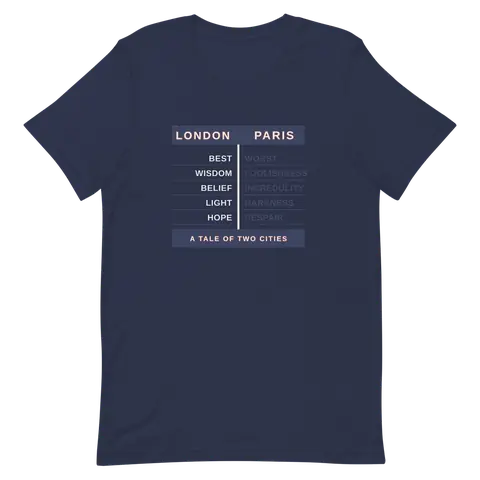 Premium-T-Shirt zu Eine Geschichte aus zwei Städten · Dos ciudades