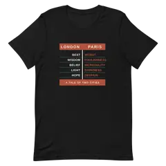 Dos ciudades, Premium-Baumwoll-T-Shirt in Schwarz