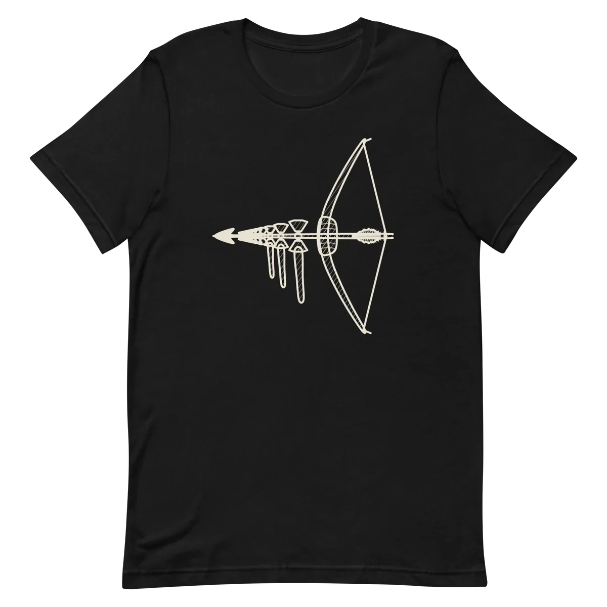 El arco de Odiseo, camiseta premium de algodón en color negro