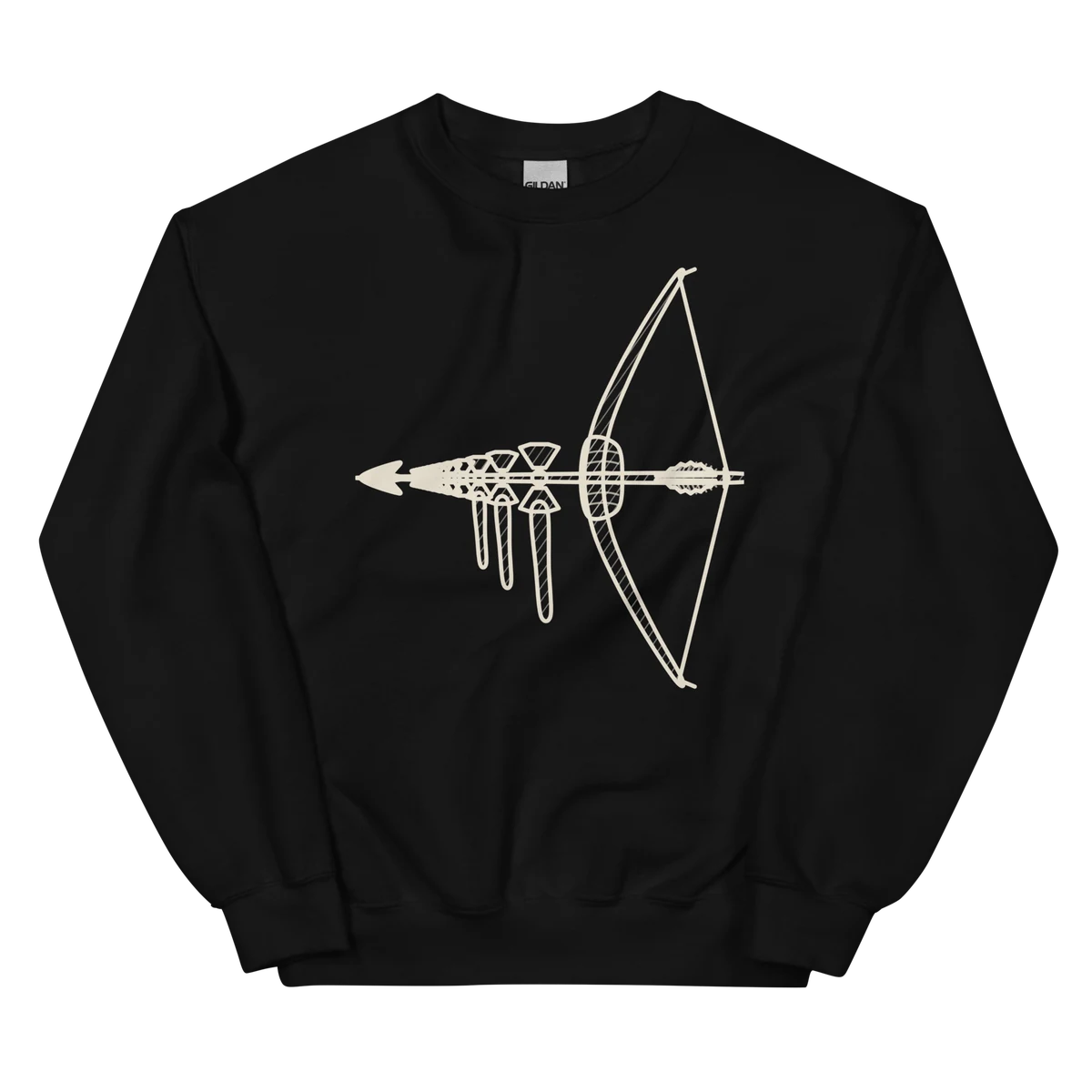 El arco de Odiseo, sudadera de cuello redondo en color negro