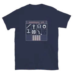 El arsenal de Bansenshukai, camiseta de algodón en color marino