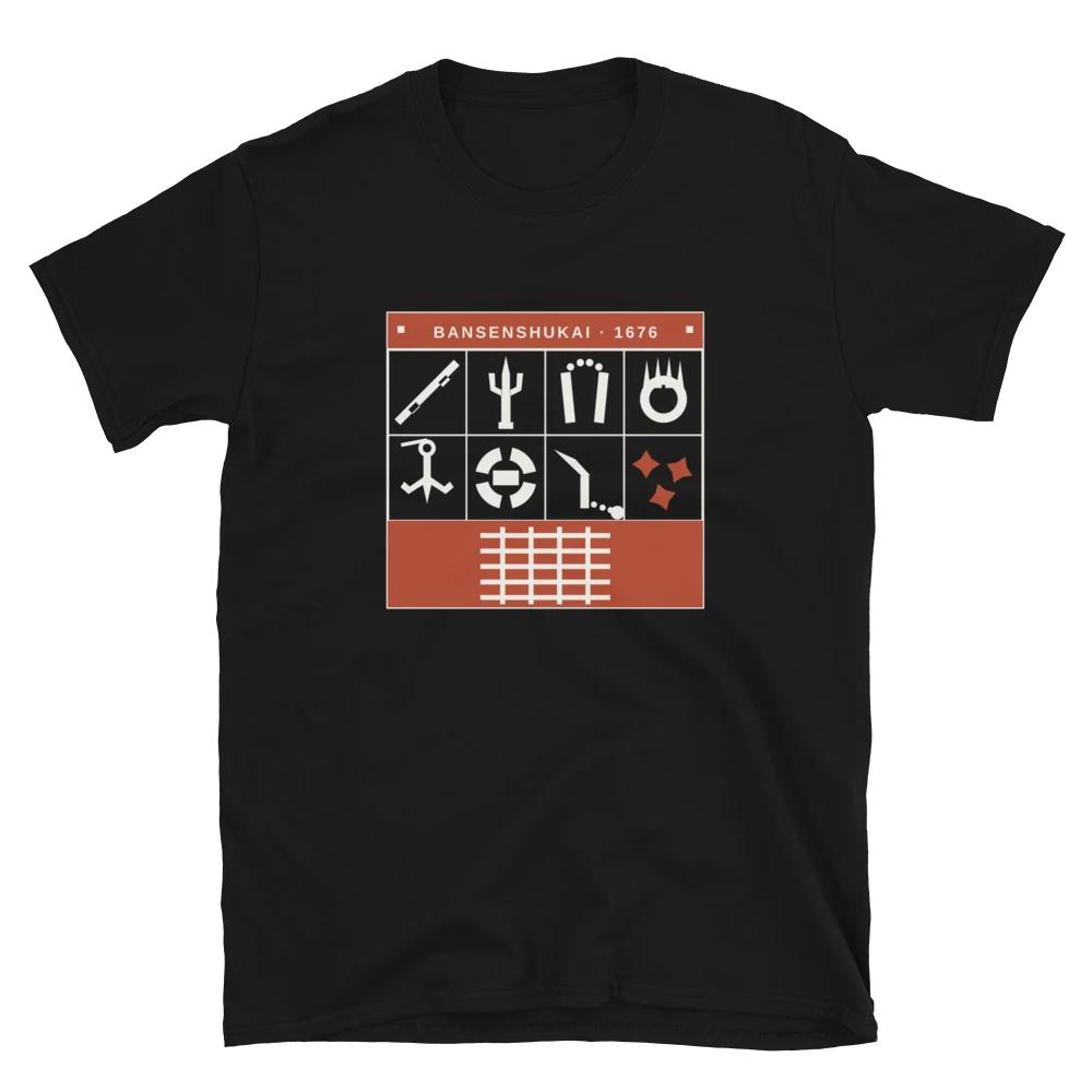 El arsenal de Bansenshukai, camiseta de algodón en color negro