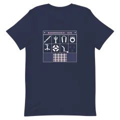 El arsenal de Bansenshukai, camiseta premium de algodón en color marino