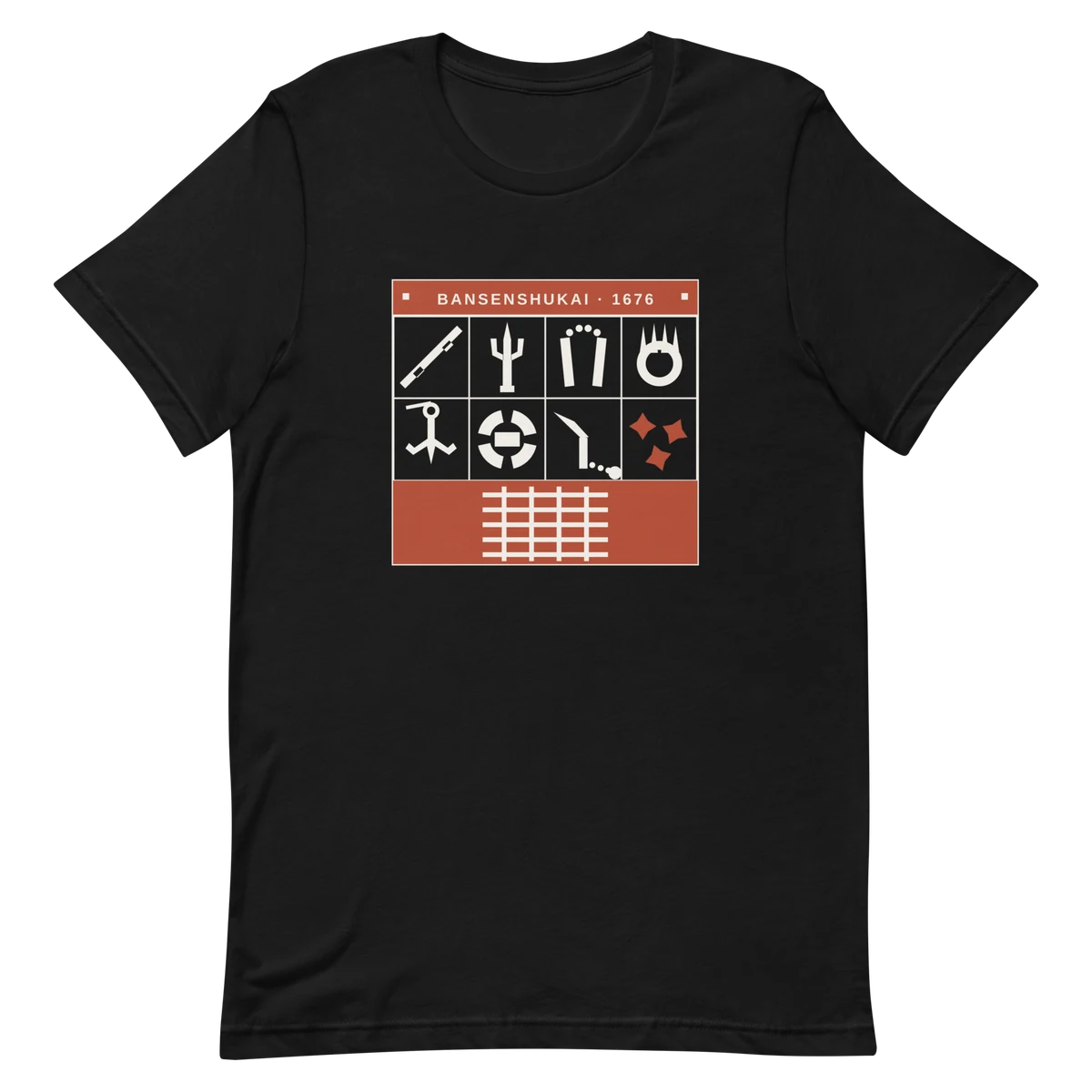El arsenal de Bansenshukai, camiseta premium de algodón en color negro
