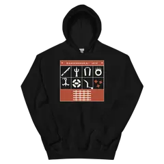 El arsenal de Bansenshukai, sudadera con capucha en color negro