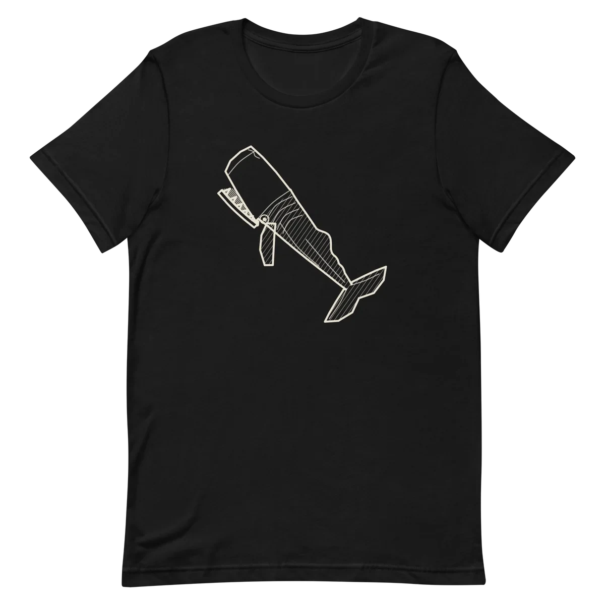 El cachalote, camiseta premium de algodón en color negro
