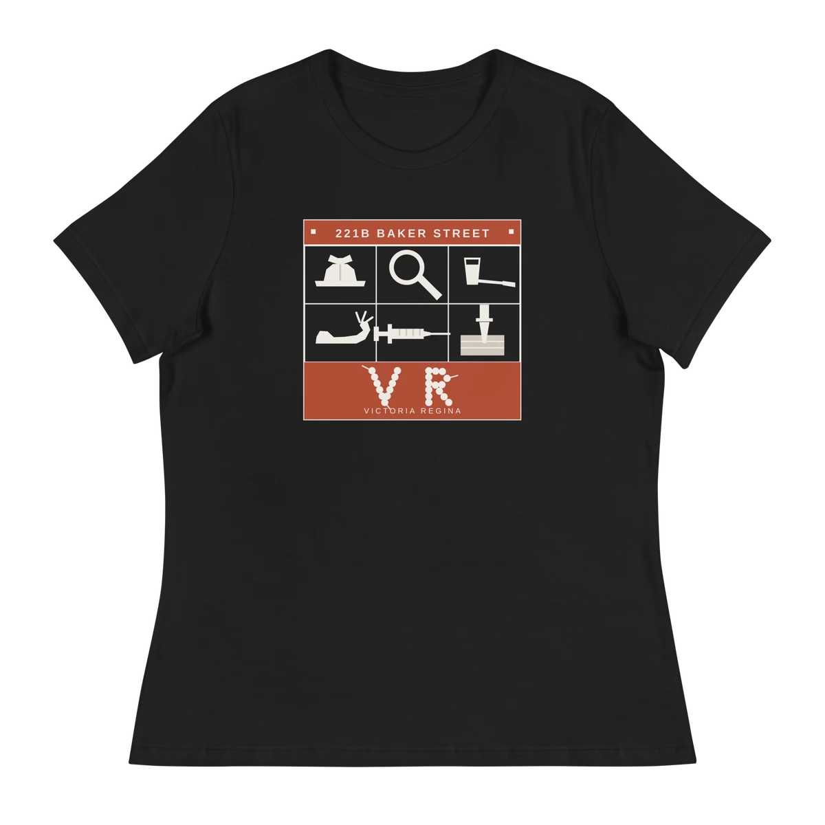 El cajón de Baker Street, T-shirt da donna in nero