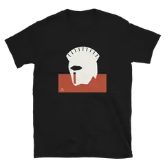 El casco corintio, camiseta de algodón en color negro