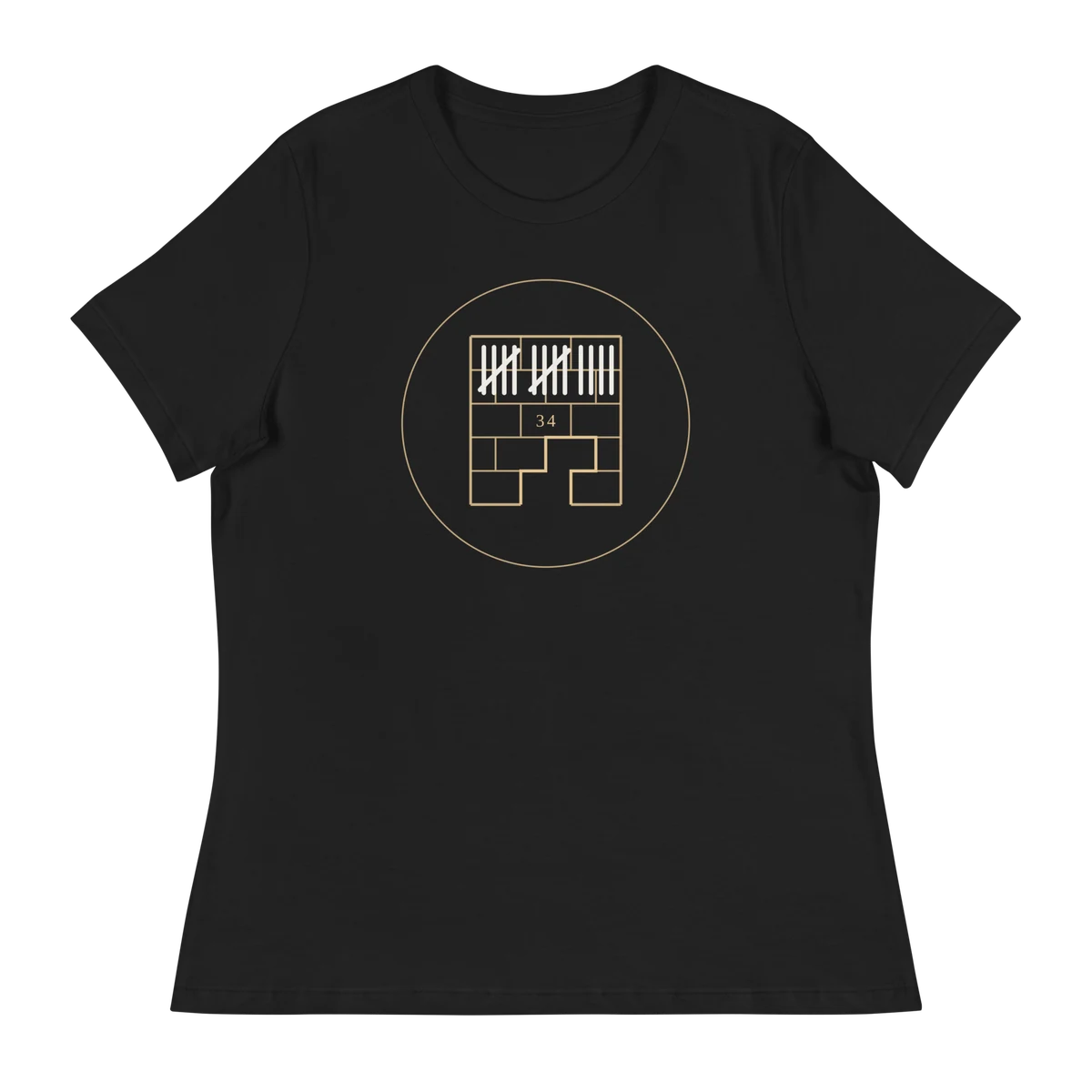 El conde de Montecristo, camiseta de mujer en color negro