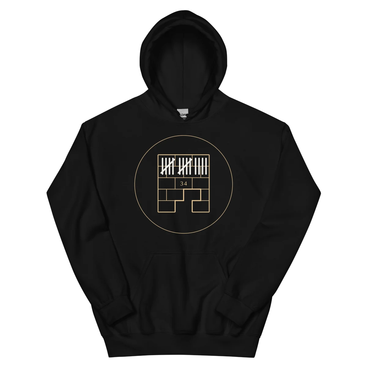 El conde de Montecristo, sudadera con capucha en color negro