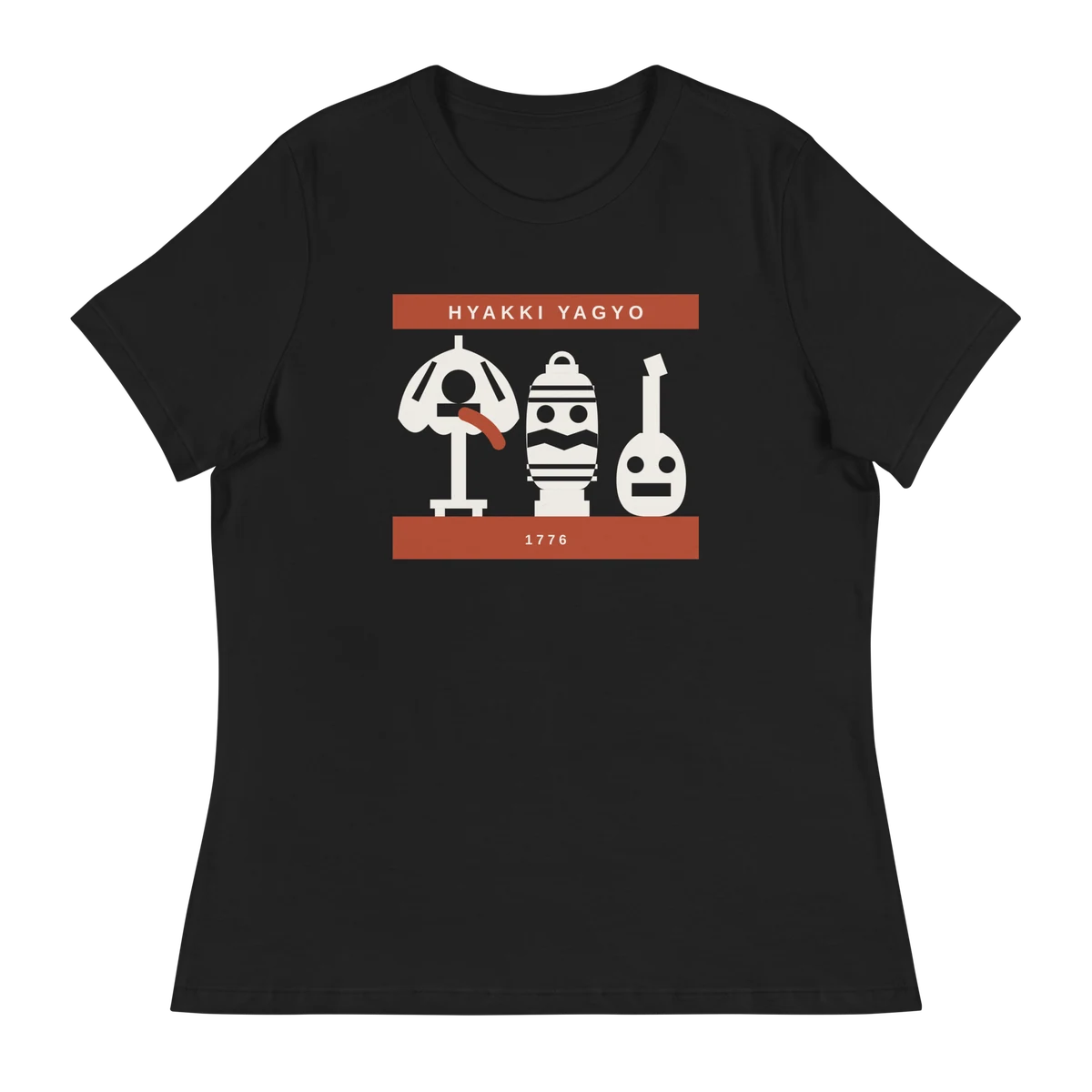 El desfile de los trastos, camiseta de mujer en color negro