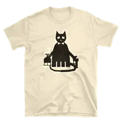 El gato Behemoth, camiseta de algodón en color arena