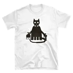 El gato Behemoth, camiseta de algodón en color blanco