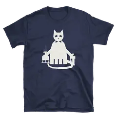 El gato Behemoth, camiseta de algodón en color marino
