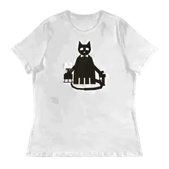 El gato Behemoth, T-shirt da donna in bianco