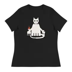 El gato Behemoth, T-shirt da donna in nero