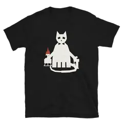 El gato Behemoth, camiseta de algodón en color negro