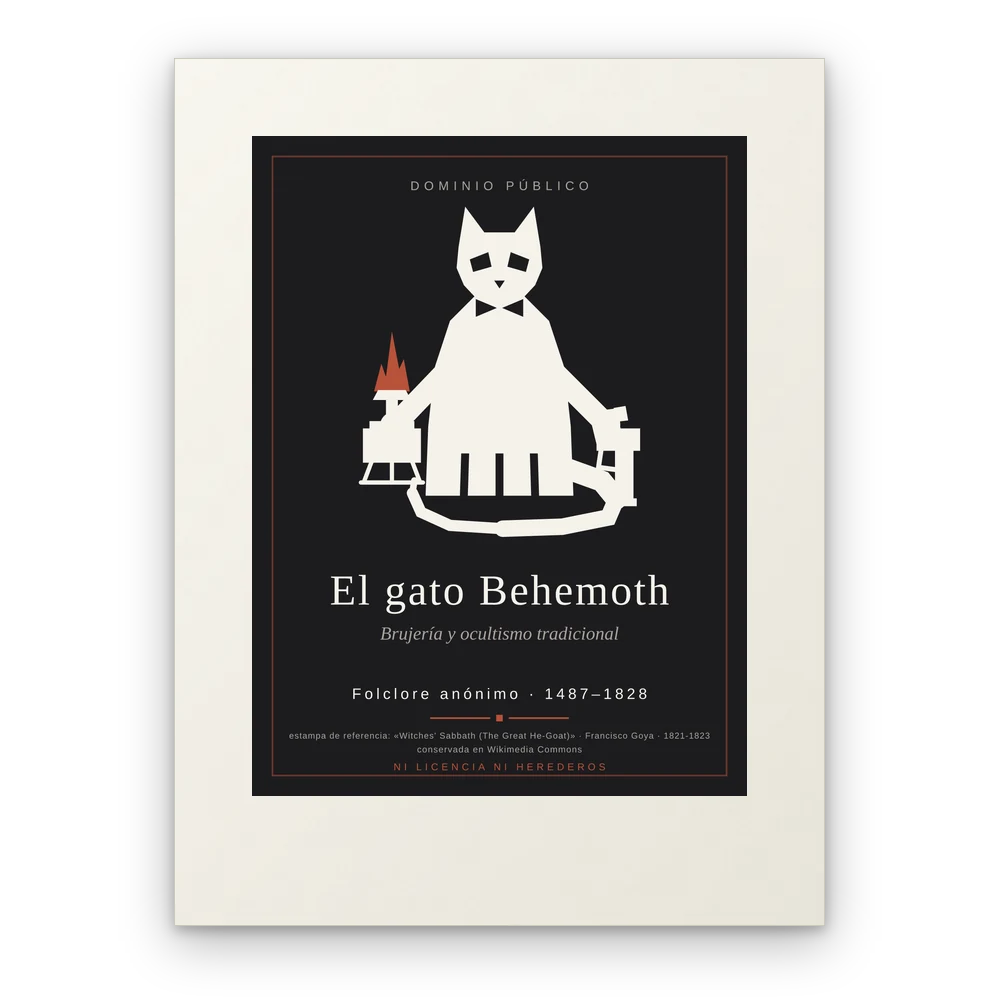 El gato Behemoth, lámina en papel mate