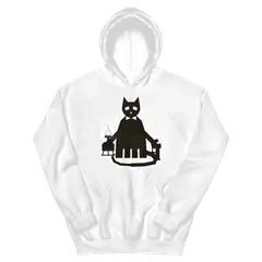 El gato Behemoth, hoodie in white