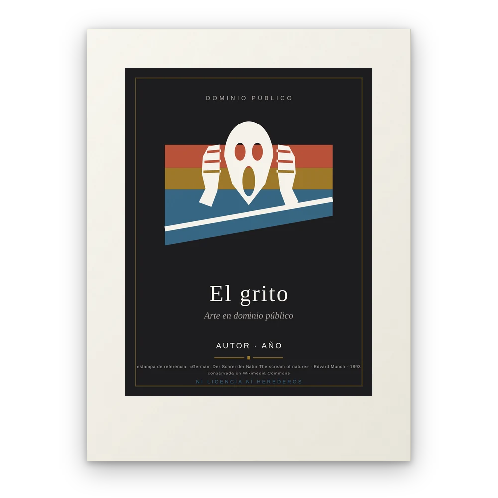 El grito, lámina en papel mate
