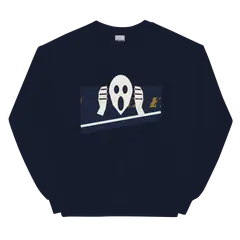 El grito, sudadera de cuello redondo en color marino