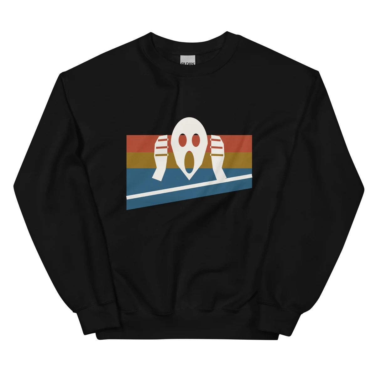 El grito, sudadera de cuello redondo en color negro