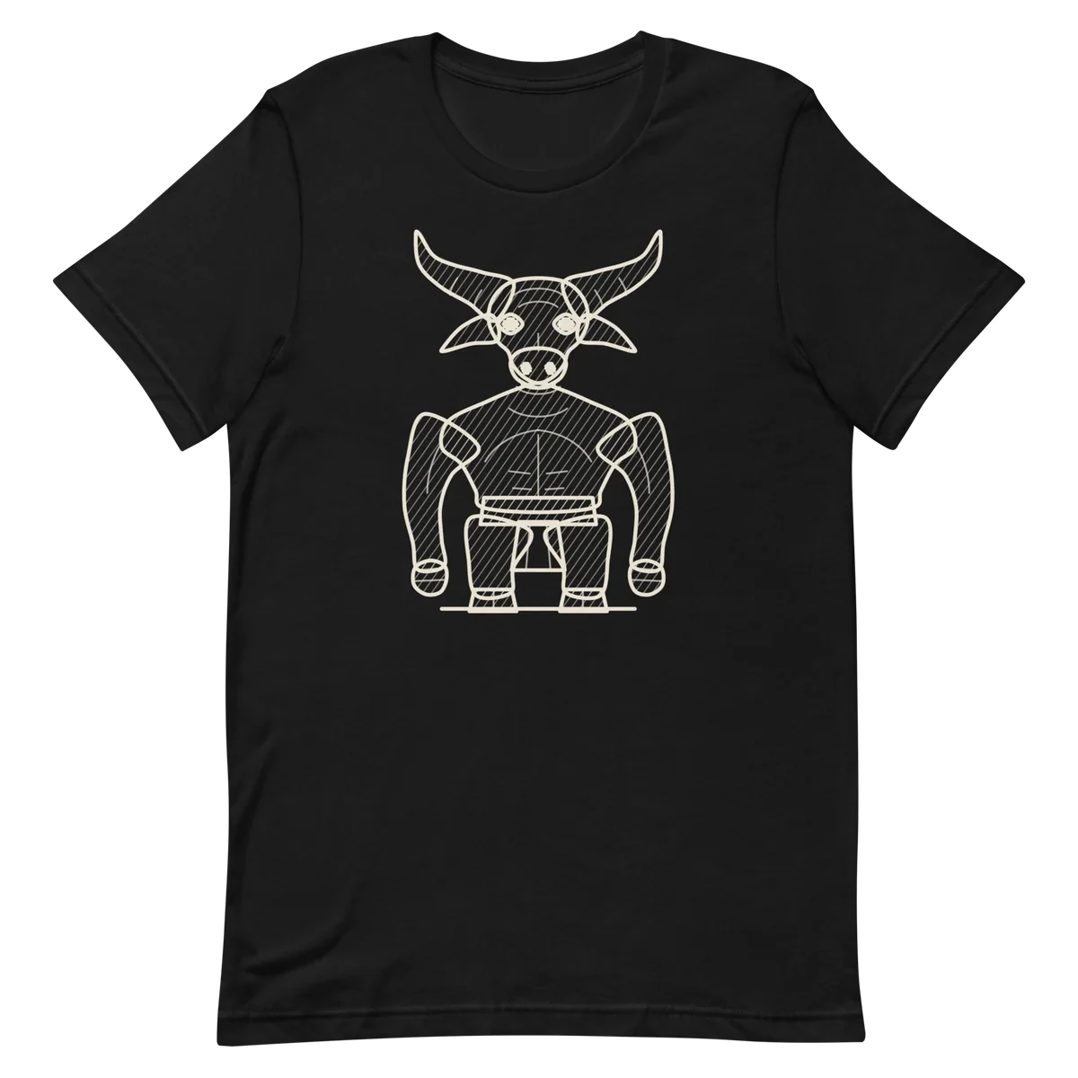 El Minotauro, camiseta premium de algodón en color negro