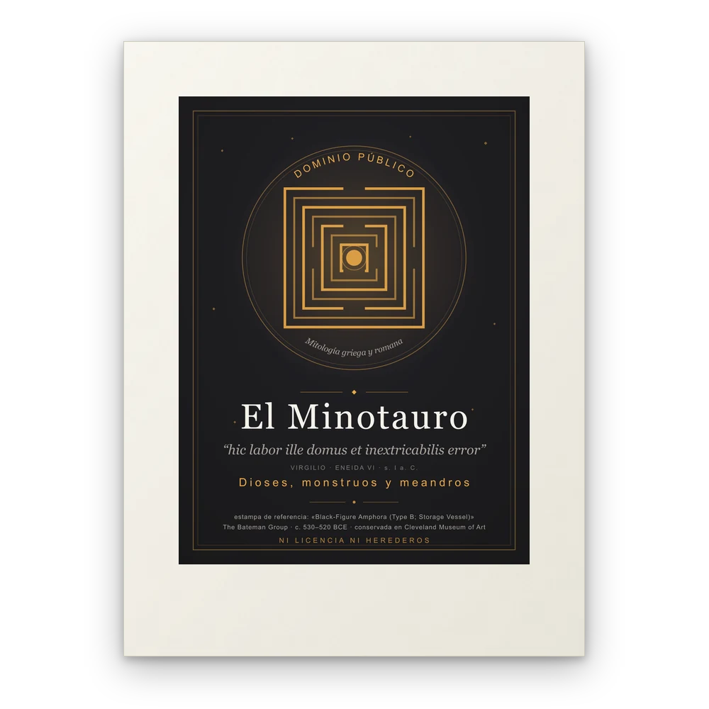 El Minotauro, lámina en papel mate