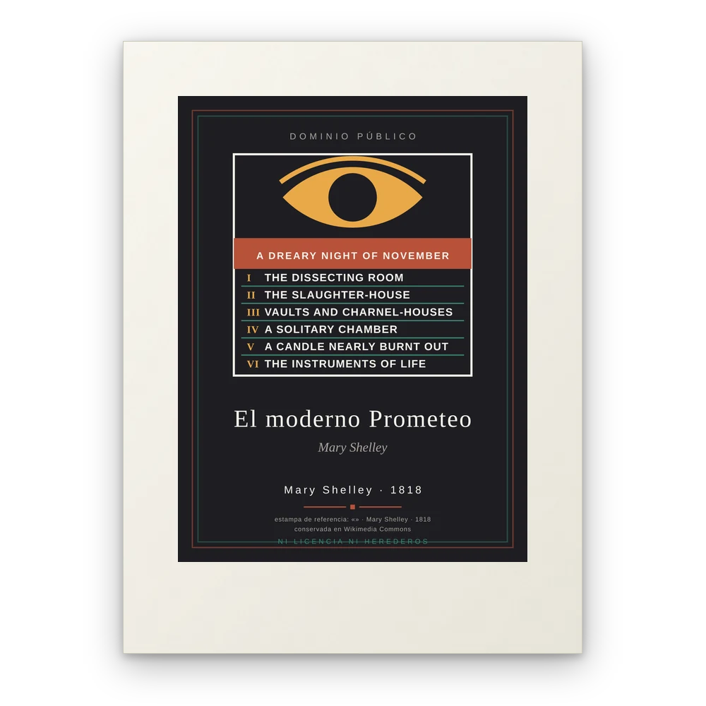 El moderno Prometeo, lámina en papel mate
