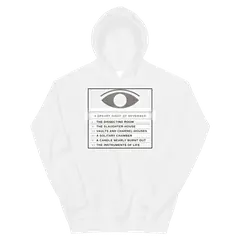 El moderno Prometeo, sudadera con capucha en color blanco