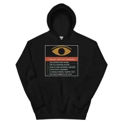 El moderno Prometeo, sudadera con capucha en color negro