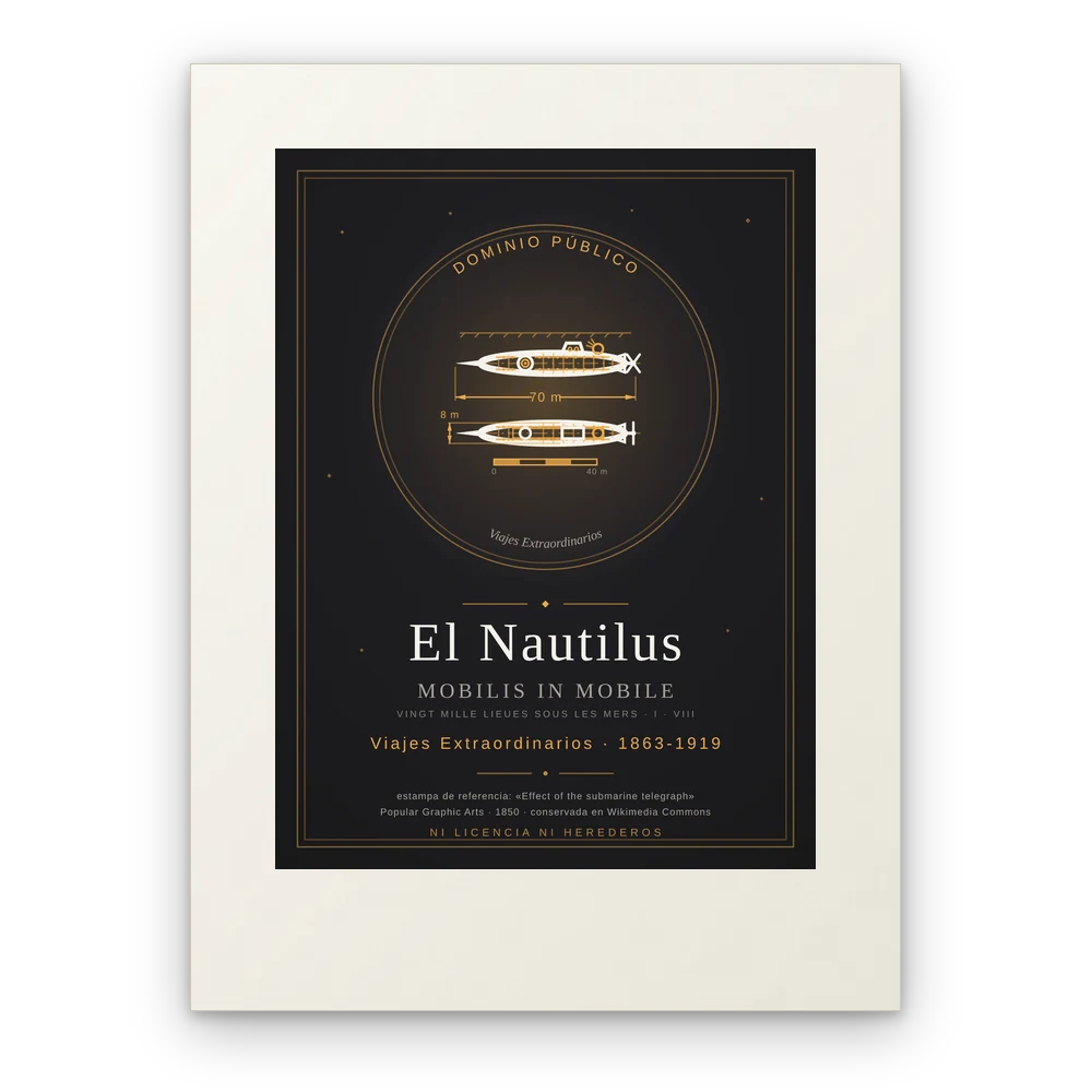 El Nautilus, lámina en papel mate