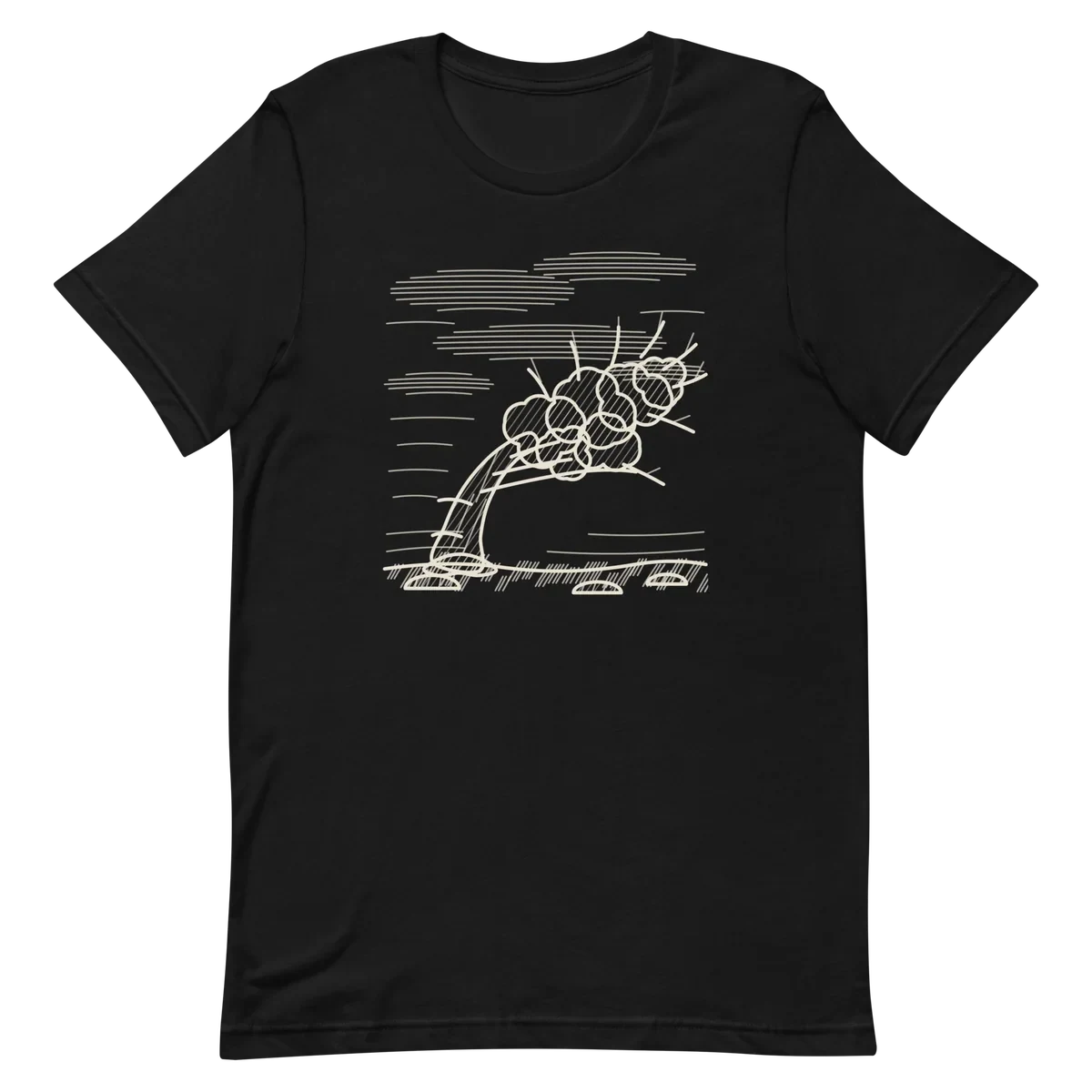 El páramo, camiseta premium de algodón en color negro