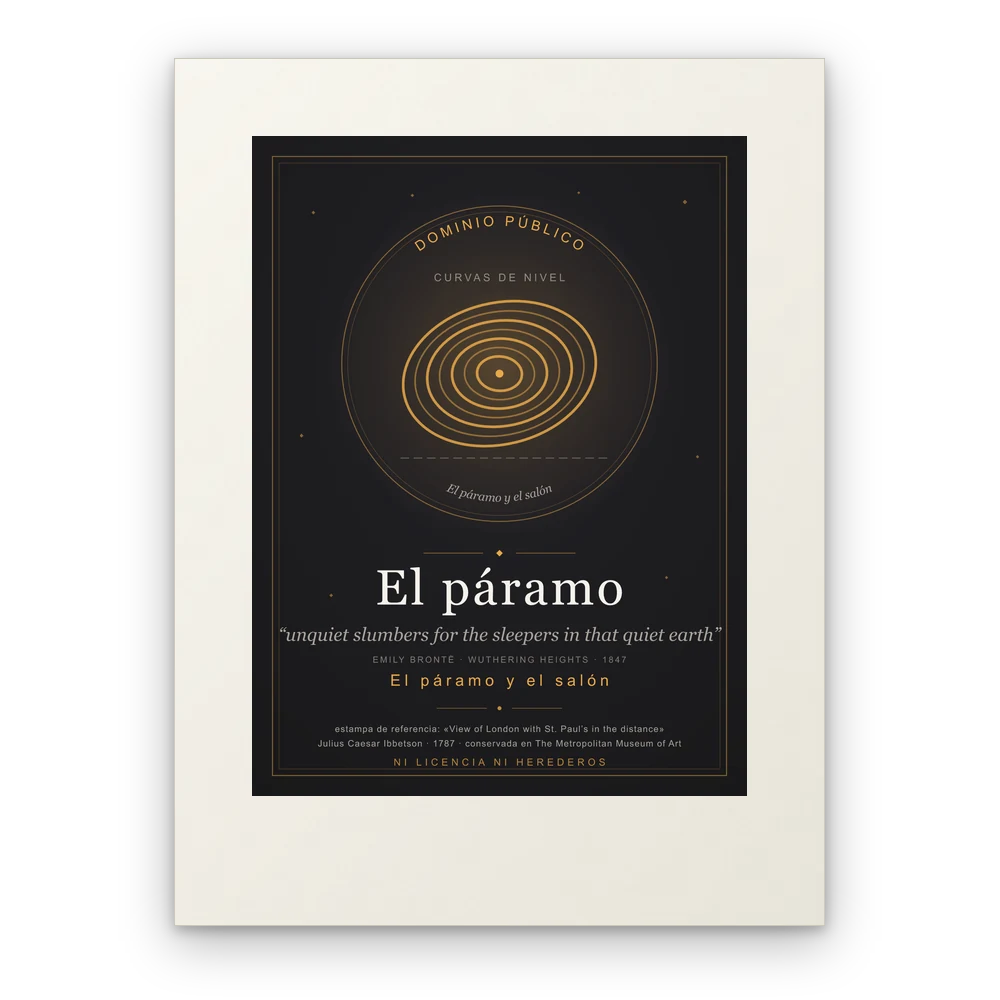 El páramo, lámina en papel mate